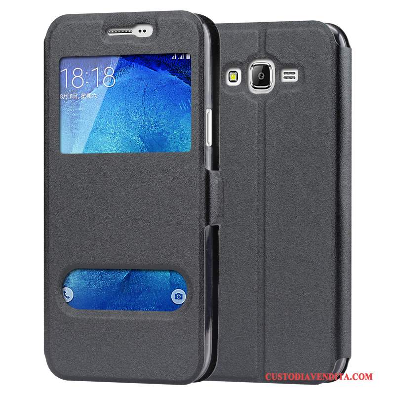 Custodia Samsung Galaxy J7 2017 Pelle Rossotelefono, Cover Samsung Galaxy J7 2017 Protezione Tutto Incluso