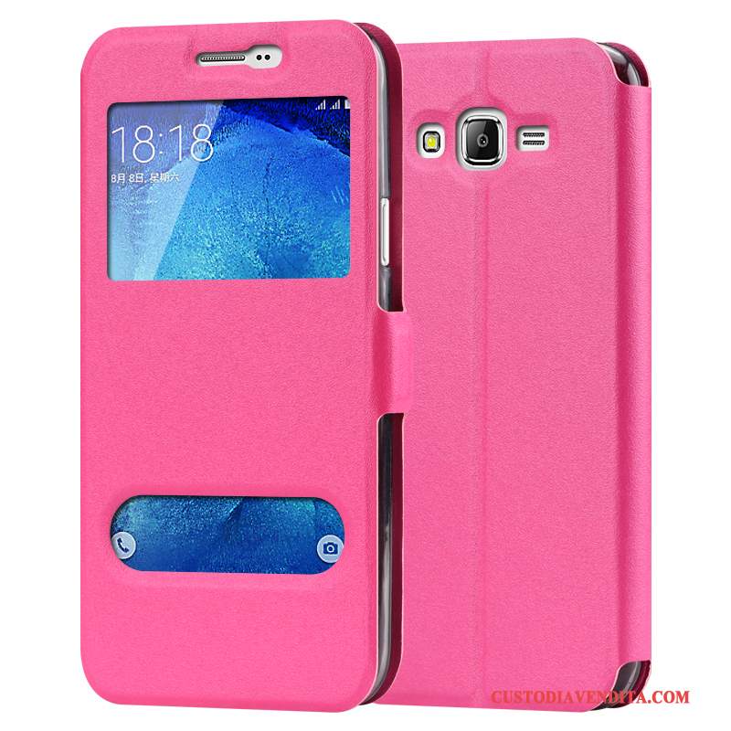 Custodia Samsung Galaxy J7 2017 Pelle Rossotelefono, Cover Samsung Galaxy J7 2017 Protezione Tutto Incluso