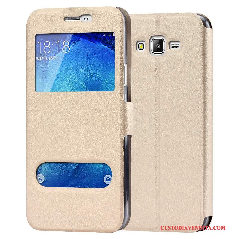 Custodia Samsung Galaxy J7 2017 Pelle Rossotelefono, Cover Samsung Galaxy J7 2017 Protezione Tutto Incluso