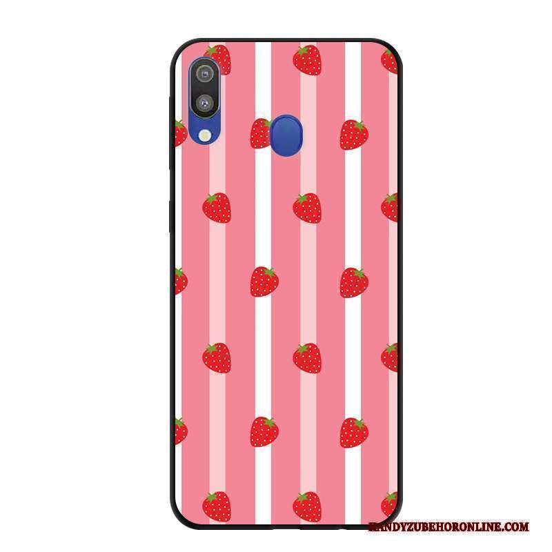 Custodia Samsung Galaxy M20 Cartone Animato Anti-cadutatelefono, Cover Samsung Galaxy M20 Protezione Rosa Macchiati