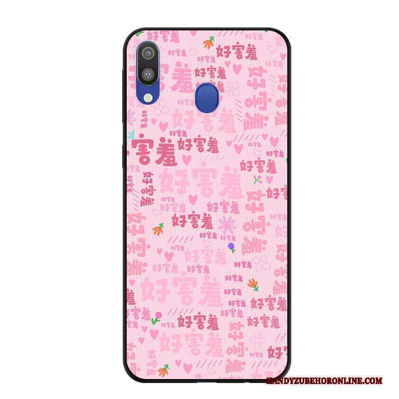 Custodia Samsung Galaxy M20 Cartone Animato Anti-cadutatelefono, Cover Samsung Galaxy M20 Protezione Rosa Macchiati