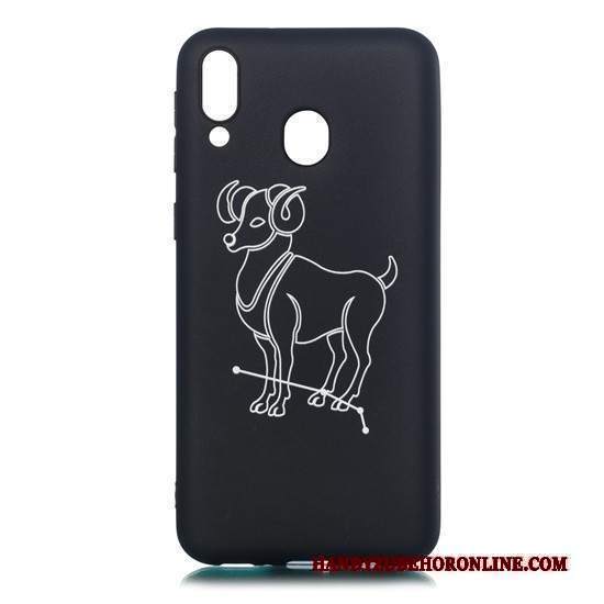 Custodia Samsung Galaxy M20 Cartone Animato Macchiati Ornamenti Appesi, Cover Samsung Galaxy M20 Telefono Nero