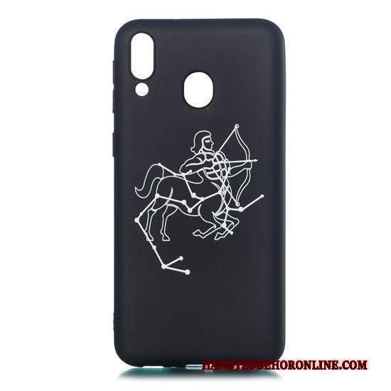 Custodia Samsung Galaxy M20 Cartone Animato Macchiati Ornamenti Appesi, Cover Samsung Galaxy M20 Telefono Nero