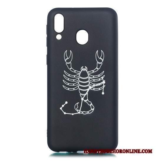 Custodia Samsung Galaxy M20 Cartone Animato Macchiati Ornamenti Appesi, Cover Samsung Galaxy M20 Telefono Nero