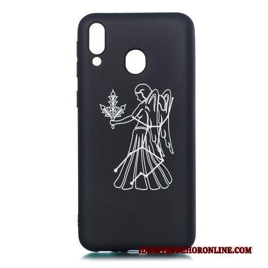 Custodia Samsung Galaxy M20 Cartone Animato Macchiati Ornamenti Appesi, Cover Samsung Galaxy M20 Telefono Nero