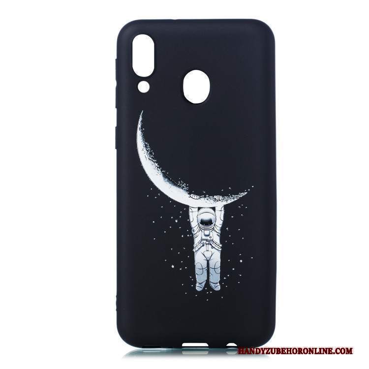 Custodia Samsung Galaxy M20 Cartone Animato Macchiati Ornamenti Appesi, Cover Samsung Galaxy M20 Telefono Nero