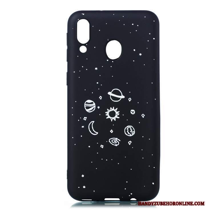 Custodia Samsung Galaxy M20 Cartone Animato Macchiati Ornamenti Appesi, Cover Samsung Galaxy M20 Telefono Nero