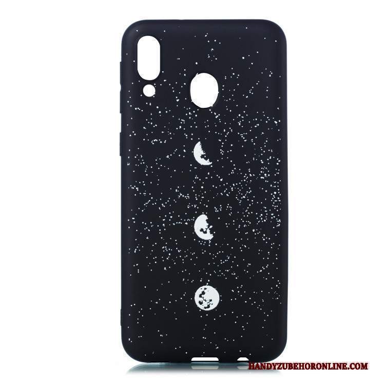 Custodia Samsung Galaxy M20 Cartone Animato Macchiati Ornamenti Appesi, Cover Samsung Galaxy M20 Telefono Nero