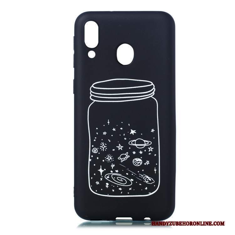 Custodia Samsung Galaxy M20 Cartone Animato Macchiati Ornamenti Appesi, Cover Samsung Galaxy M20 Telefono Nero