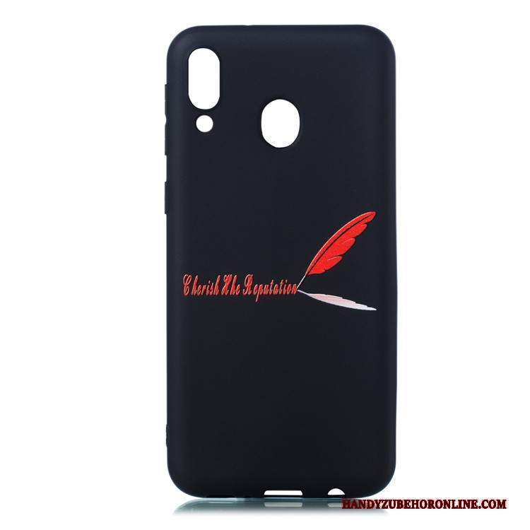 Custodia Samsung Galaxy M20 Cartone Animato Macchiati Ornamenti Appesi, Cover Samsung Galaxy M20 Telefono Nero