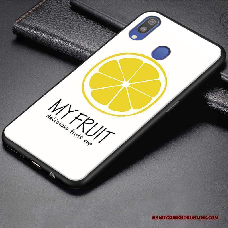 Custodia Samsung Galaxy M20 Cartone Animato Telefono Bello, Cover Samsung Galaxy M20 Silicone Morbido Giallo