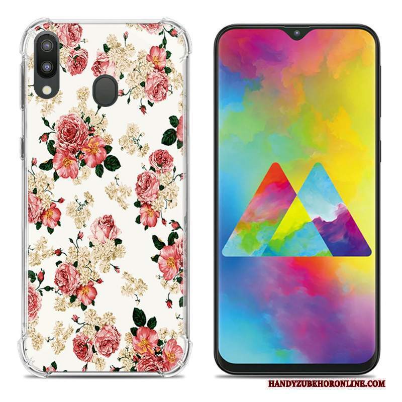 Custodia Samsung Galaxy M20 Creativo Rosa Tendenza, Cover Samsung Galaxy M20 Gasbag Morbido