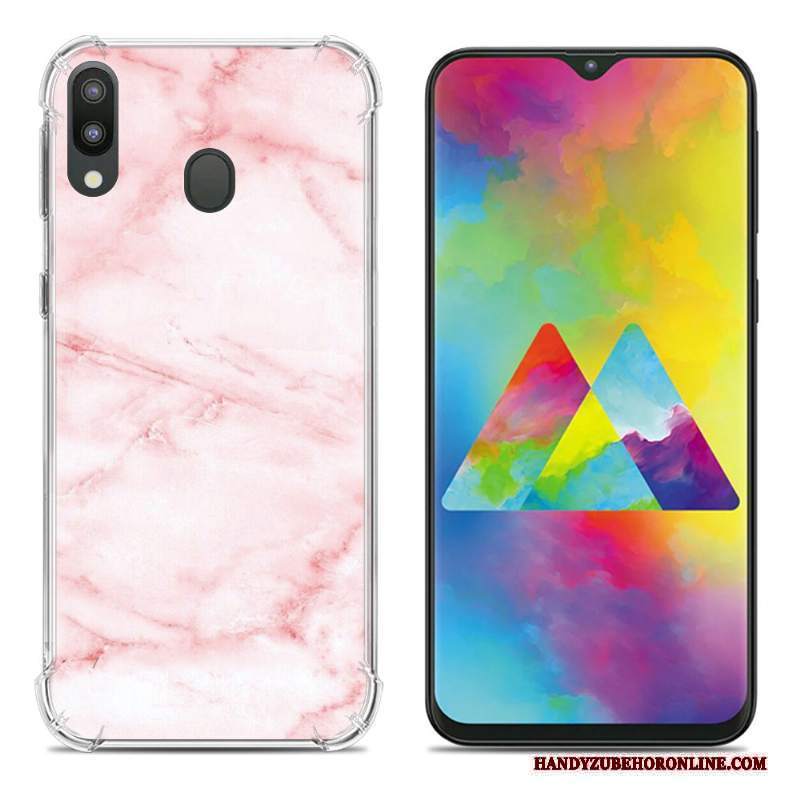 Custodia Samsung Galaxy M20 Creativo Rosa Tendenza, Cover Samsung Galaxy M20 Gasbag Morbido