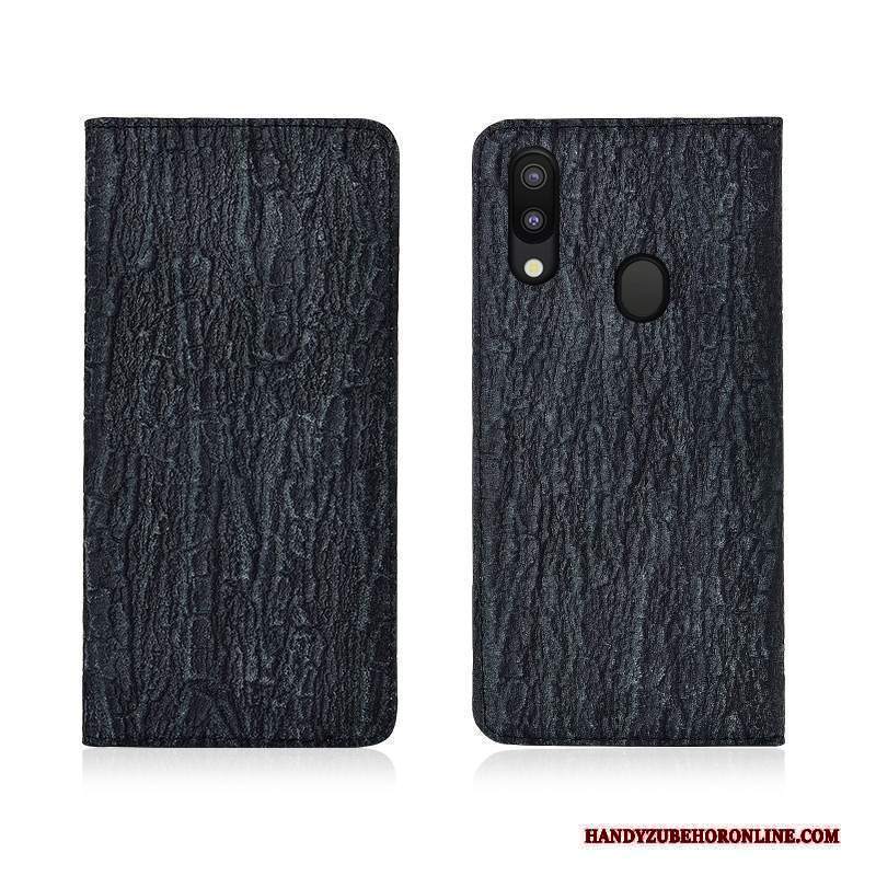 Custodia Samsung Galaxy M20 Folio Nuovo Albero, Cover Samsung Galaxy M20 Pelle Anti-caduta Macchiati