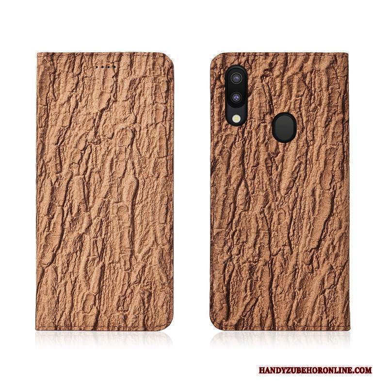 Custodia Samsung Galaxy M20 Folio Nuovo Albero, Cover Samsung Galaxy M20 Pelle Anti-caduta Macchiati