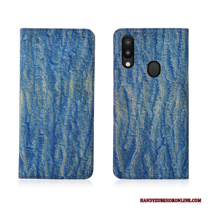 Custodia Samsung Galaxy M20 Folio Nuovo Albero, Cover Samsung Galaxy M20 Pelle Anti-caduta Macchiati