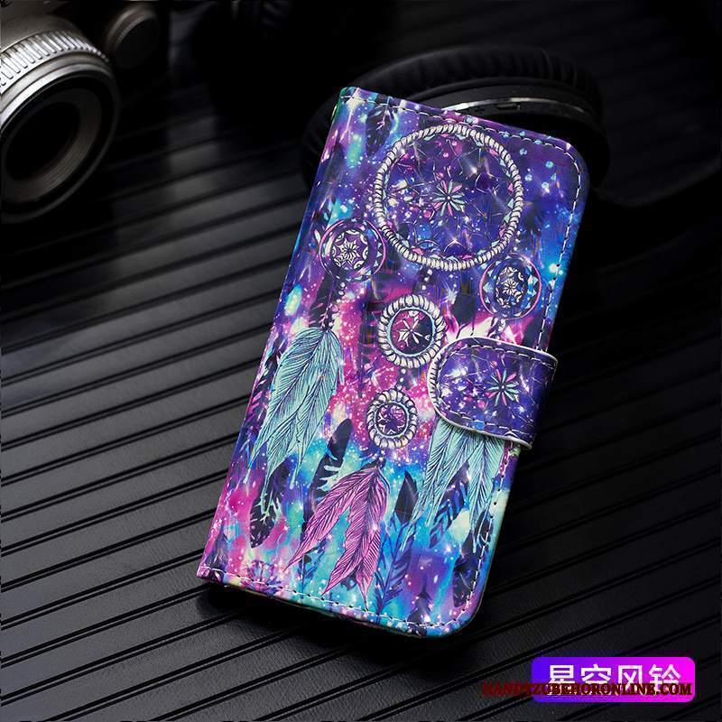 Custodia Samsung Galaxy M20 Folio Telefono Carta, Cover Samsung Galaxy M20 Moda Morbido Anti-caduta