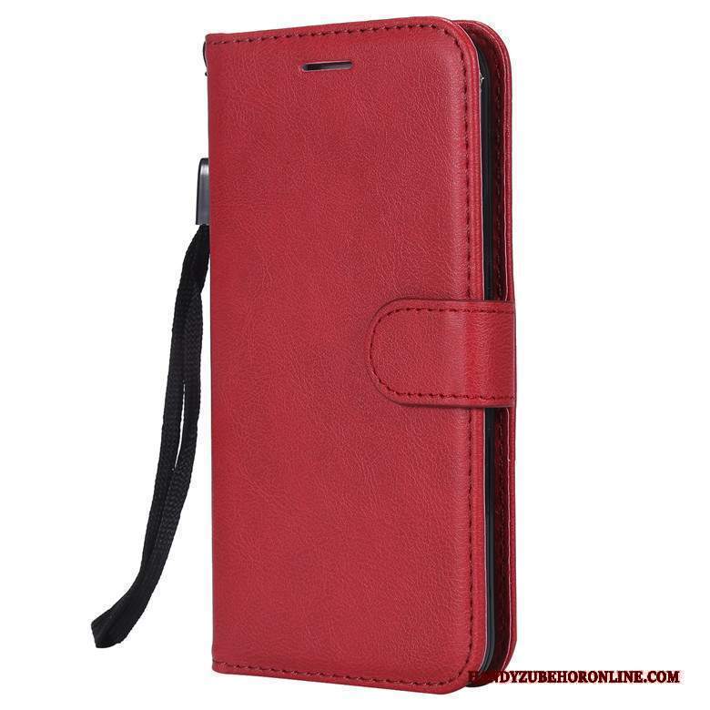 Custodia Samsung Galaxy M20 Pelle Anti-caduta Rosso, Cover Samsung Galaxy M20 Folio Morbidotelefono