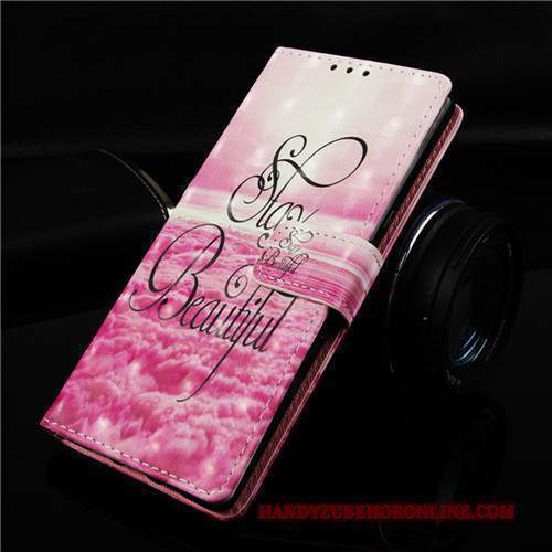 Custodia Samsung Galaxy M20 Pelle Rosa Anti-caduta, Cover Samsung Galaxy M20 Protezione Tendenza Tutto Incluso