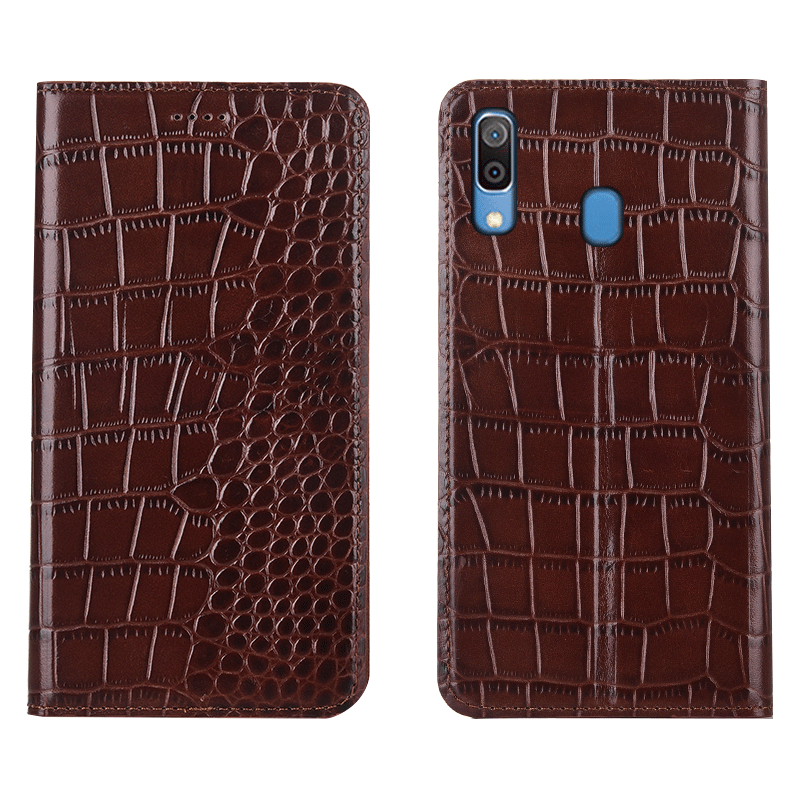 Custodia Samsung Galaxy M20 Pelle Tutto Incluso Modello, Cover Samsung Galaxy M20 Protezione Modello Coccodrillotelefono