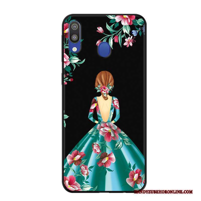 Custodia Samsung Galaxy M20 Protezione Bello Nero, Cover Samsung Galaxy M20 Macchiati Tendenza