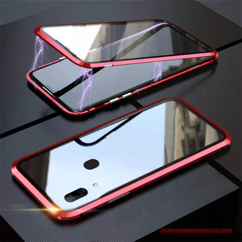 Custodia Samsung Galaxy M20 Protezione Net Red Nuovo, Cover Samsung Galaxy M20 Semplici Magnetico