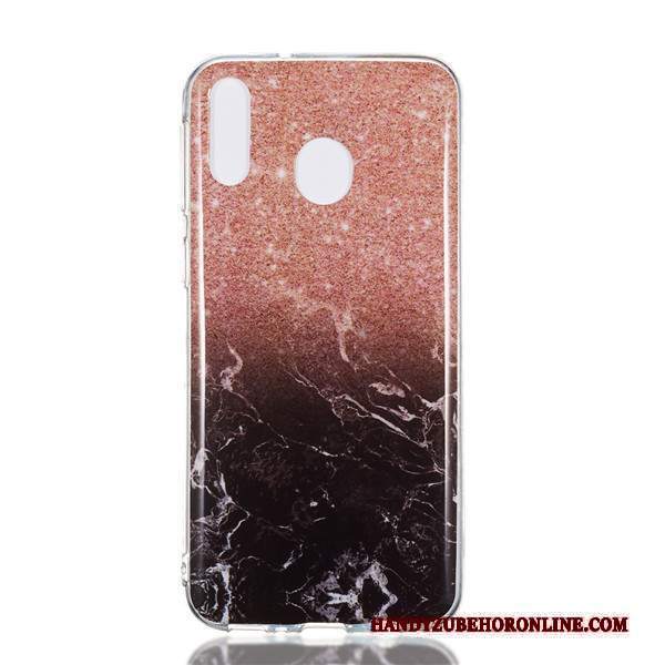 Custodia Samsung Galaxy M20 Silicone Grande Porpora, Cover Samsung Galaxy M20 Cartone Animato Telefono