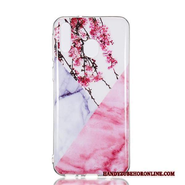 Custodia Samsung Galaxy M20 Silicone Grande Porpora, Cover Samsung Galaxy M20 Cartone Animato Telefono