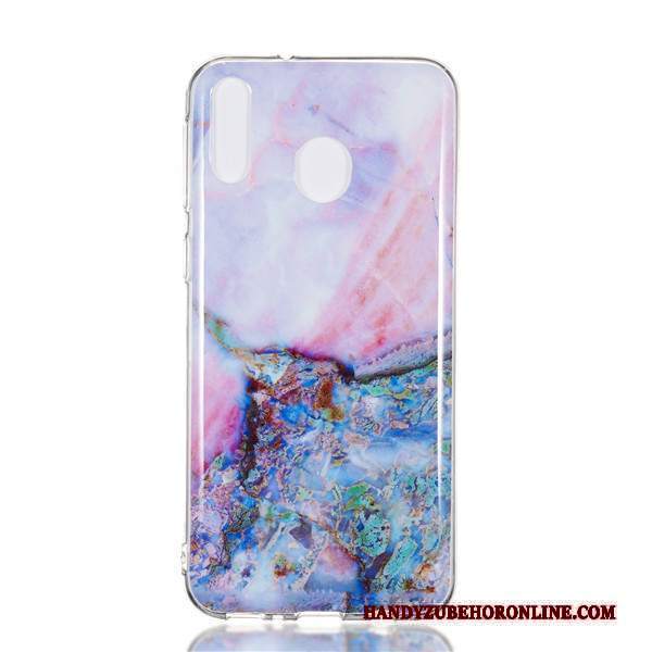 Custodia Samsung Galaxy M20 Silicone Grande Porpora, Cover Samsung Galaxy M20 Cartone Animato Telefono