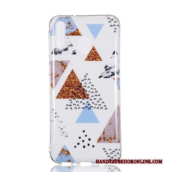 Custodia Samsung Galaxy M20 Silicone Grande Porpora, Cover Samsung Galaxy M20 Cartone Animato Telefono