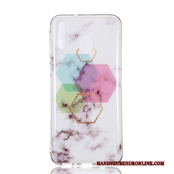 Custodia Samsung Galaxy M20 Silicone Grande Porpora, Cover Samsung Galaxy M20 Cartone Animato Telefono