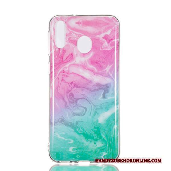 Custodia Samsung Galaxy M20 Silicone Grande Porpora, Cover Samsung Galaxy M20 Cartone Animato Telefono