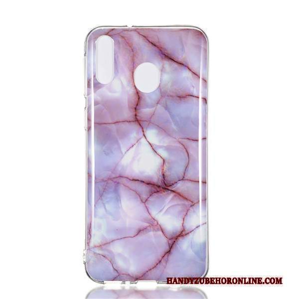 Custodia Samsung Galaxy M20 Silicone Grande Porpora, Cover Samsung Galaxy M20 Cartone Animato Telefono