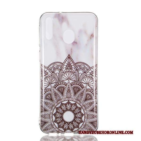 Custodia Samsung Galaxy M20 Silicone Grande Porpora, Cover Samsung Galaxy M20 Cartone Animato Telefono