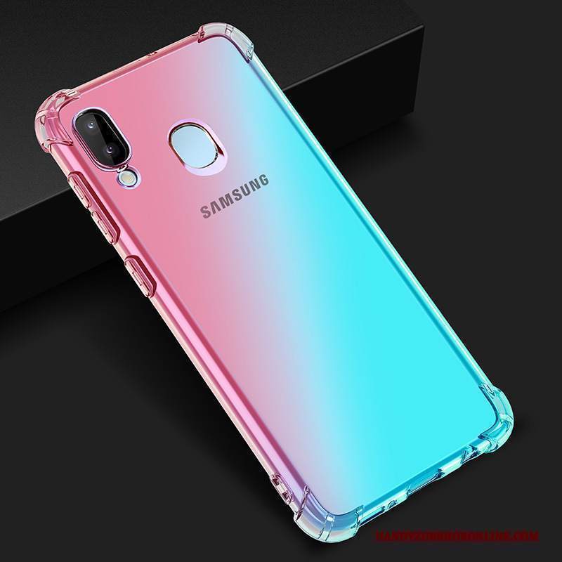 Custodia Samsung Galaxy M20 Telefono Porpora, Cover Samsung Galaxy M20 Blu Colore Sfumato