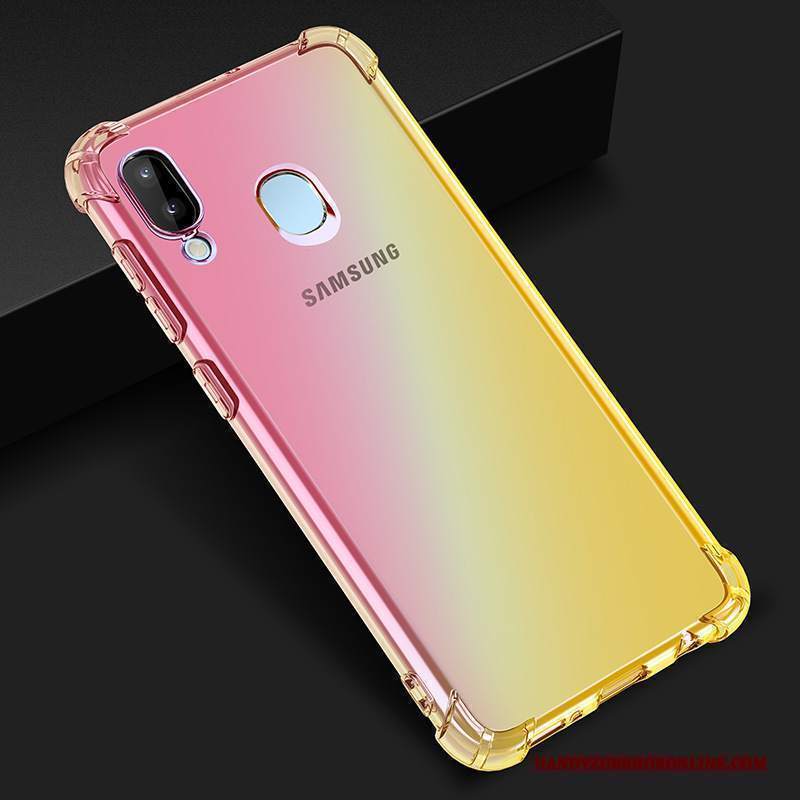 Custodia Samsung Galaxy M20 Telefono Porpora, Cover Samsung Galaxy M20 Blu Colore Sfumato