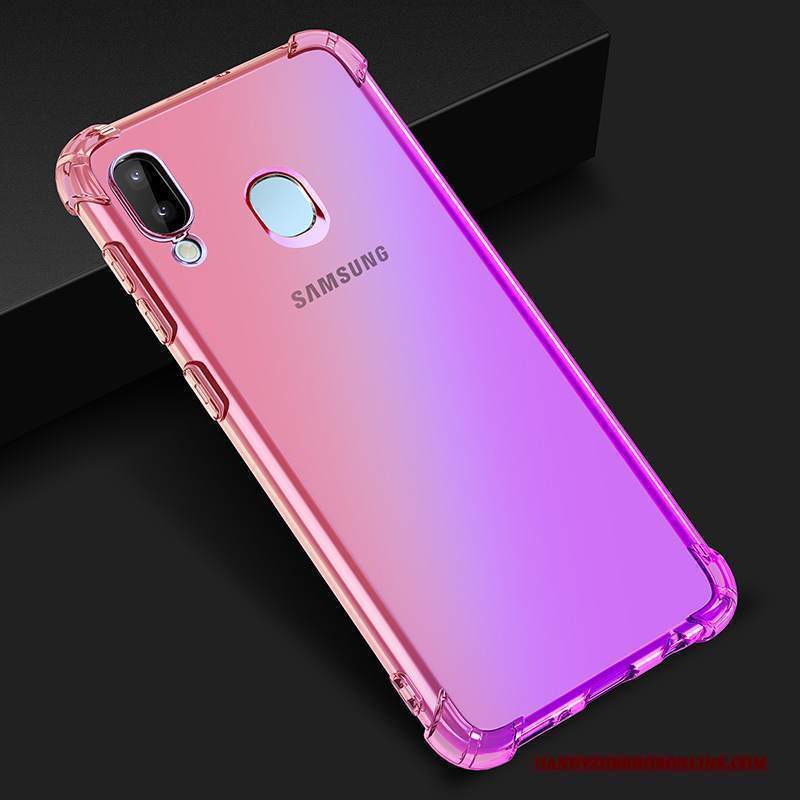 Custodia Samsung Galaxy M20 Telefono Porpora, Cover Samsung Galaxy M20 Blu Colore Sfumato