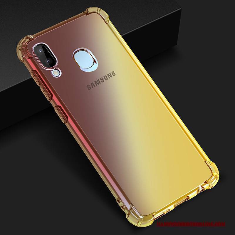 Custodia Samsung Galaxy M20 Telefono Porpora, Cover Samsung Galaxy M20 Blu Colore Sfumato