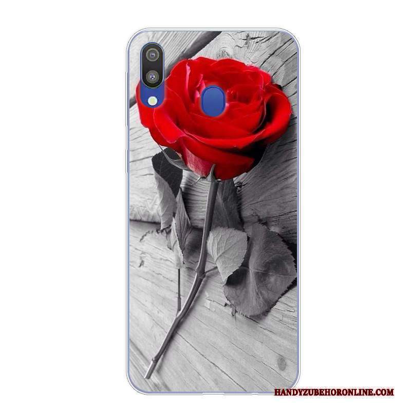 Custodia Samsung Galaxy M20 Vintage Arte Anti-caduta, Cover Samsung Galaxy M20 Protezione Rosatelefono