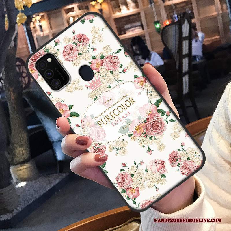 Custodia Samsung Galaxy M30s Cartone Animato Morbidotelefono, Cover Samsung Galaxy M30s Creativo Bianco Di Personalità