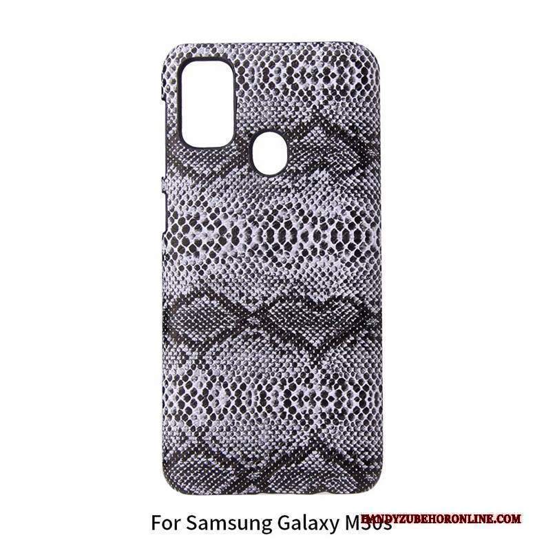 Custodia Samsung Galaxy M30s Creativo Marchio Di Tendenza Di Personalità, Cover Samsung Galaxy M30s Protezione Telefono Bianco