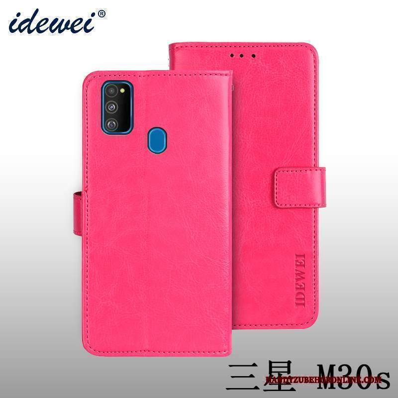 Custodia Samsung Galaxy M30s Folio Hemming Carta, Cover Samsung Galaxy M30s Portafoglio Morbidotelefono