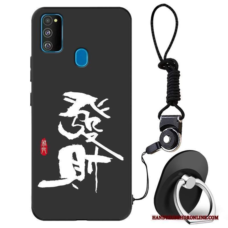 Custodia Samsung Galaxy M30s Moda Morbido Nero, Cover Samsung Galaxy M30s Protezione Telefono Marchio Di Tendenza