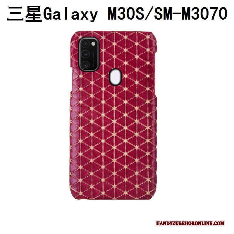 Custodia Samsung Galaxy M30s Pelle Anti-caduta Coperchio Posteriore, Cover Samsung Galaxy M30s Protezione A Quadritelefono