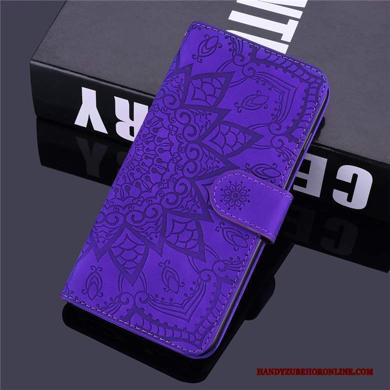 Custodia Samsung Galaxy M30s Pelle Fiori Totem, Cover Samsung Galaxy M30s Folio Telefono Morbido