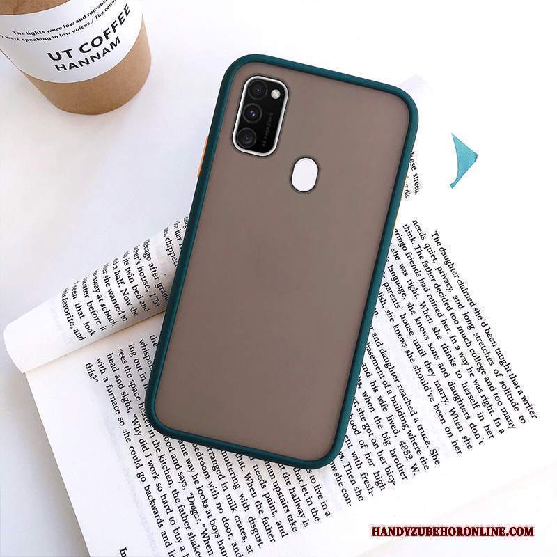 Custodia Samsung Galaxy M30s Protezione Anti-caduta Rosso, Cover Samsung Galaxy M30s Cuore Macchiati