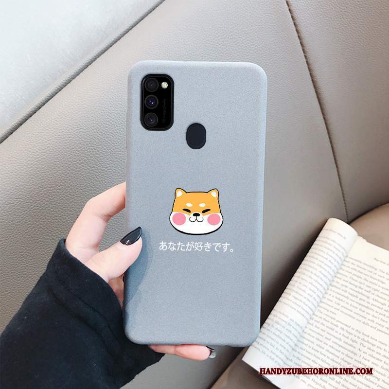 Custodia Samsung Galaxy M30s Protezione Grigio Tempra, Cover Samsung Galaxy M30s Cartone Animato Pellicola Protettiva Bello