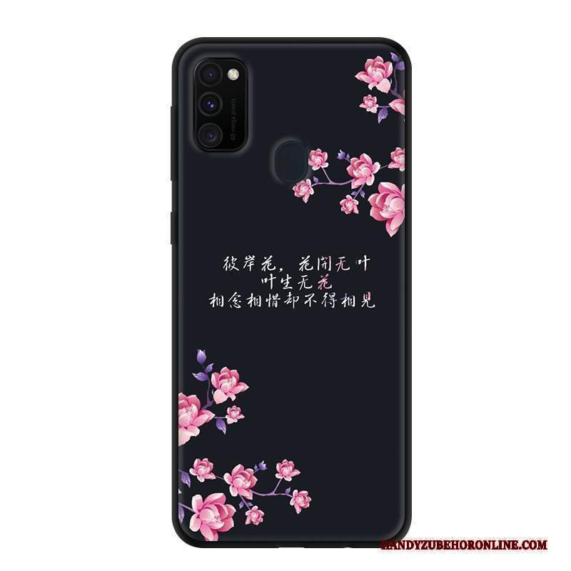 Custodia Samsung Galaxy M30s Protezione Macchiati Nero, Cover Samsung Galaxy M30s Morbido Rosa