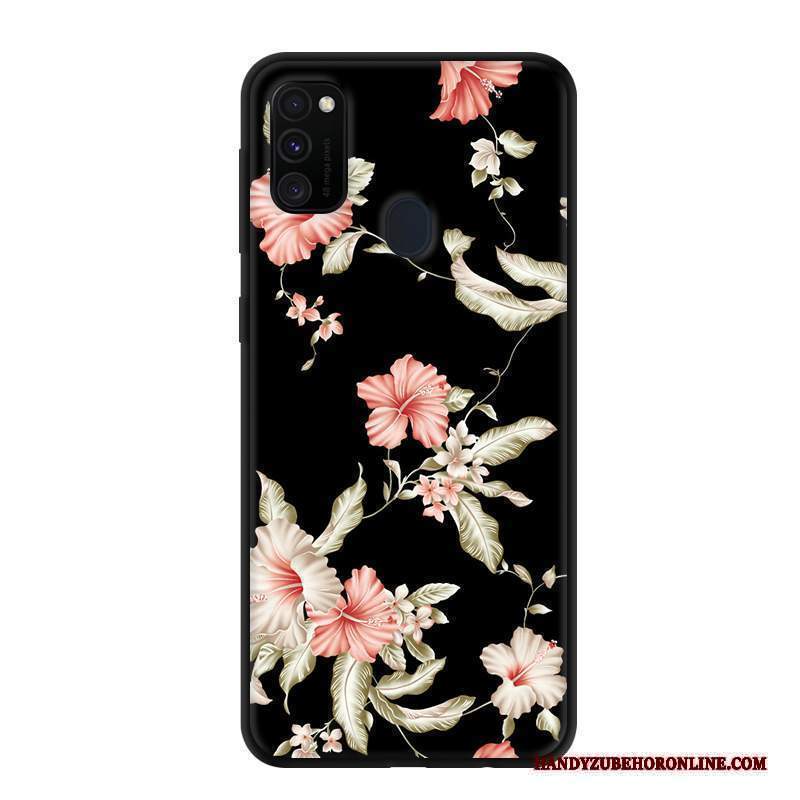 Custodia Samsung Galaxy M30s Protezione Macchiati Nero, Cover Samsung Galaxy M30s Morbido Rosa