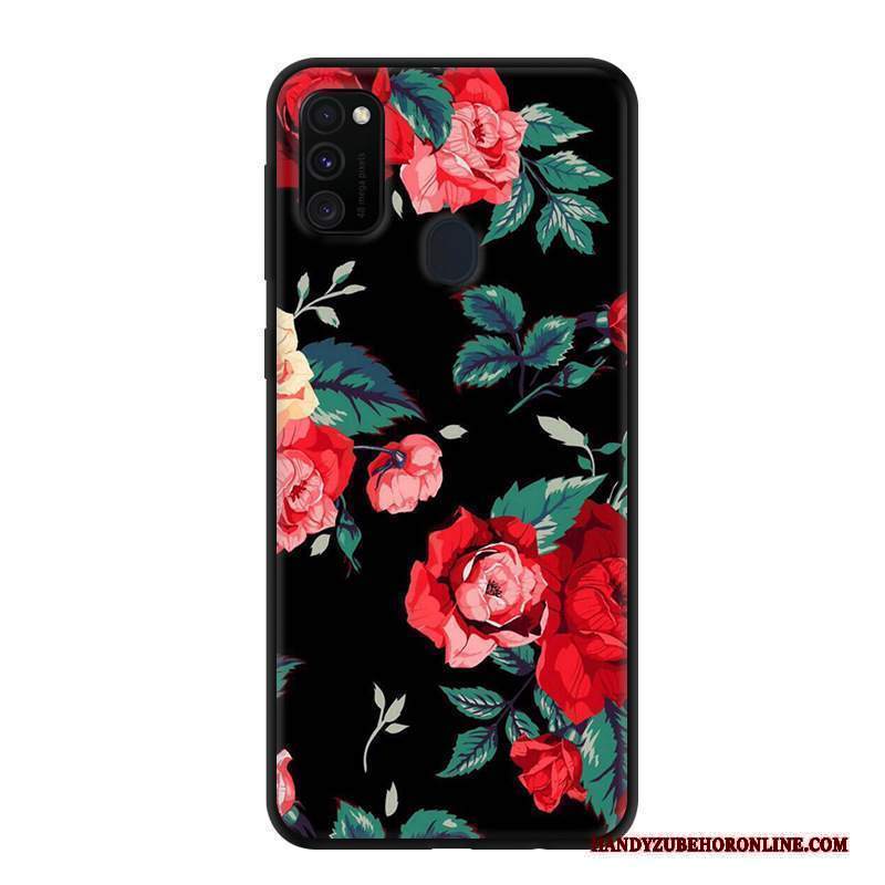 Custodia Samsung Galaxy M30s Protezione Macchiati Nero, Cover Samsung Galaxy M30s Morbido Rosa